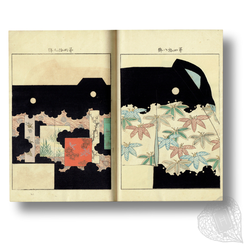 Yachigusa (Sundry herbs) Designs for haori, by Ueno Seikō