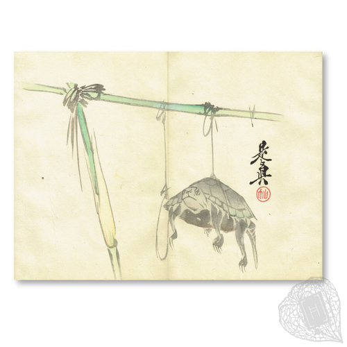 Meika shoga shunjū-jō (Spring and autumn album of calligraphy and illustrations by the masters) Illustrated by Zeshin, with calligraphy by Katsu Kaishū