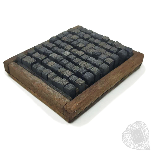 A small set of movable type Produced in the Meiji period