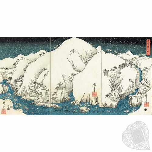 Kisoji no Yamakawa Mountain River on the Kiso Road: A Postcard Triptych