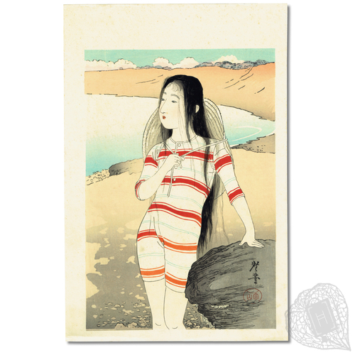 Bijin no Kaisuiyoku [A Beautiful Woman at the Beach] A modern girl enjoys a day at the beach