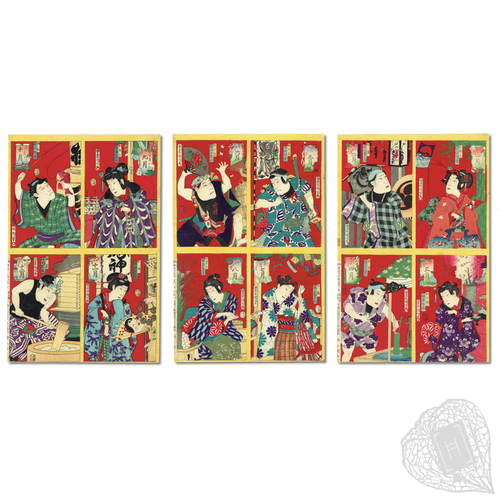 Jūnikagetsu [The Twelve Months] Kabuki actors as children: the twelve months